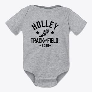 Holley Elementary School Track and Field Baby Onesie