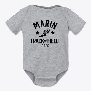 Marin Christian Academy Track and Field Baby Onesie