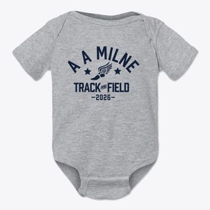 A A Milne Elementary School Track and Field Baby Onesie