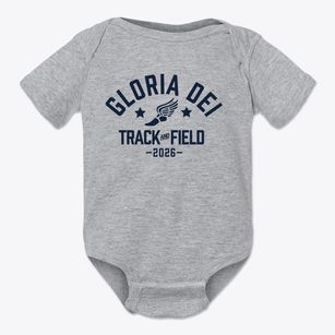 Gloria Dei Lutheran School Track and Field Baby Onesie
