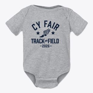 Cy Fair Learning Center Track and Field Baby Onesie