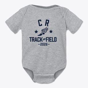 C R Sundwall Center Track and Field Baby Onesie