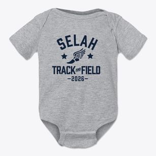 Selah Bible Baptist School Track and Field Baby Onesie