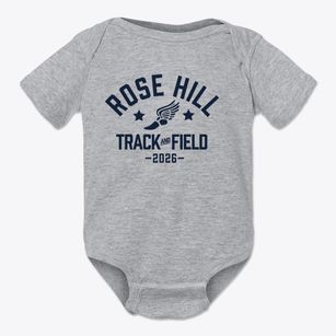 Rose Hill Elementary School Track and Field Baby Onesie