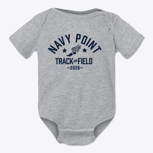 Navy Point Elementary School Track and Field Baby Onesie