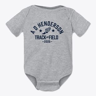 A D Henderson University School Track and Field Baby Onesie