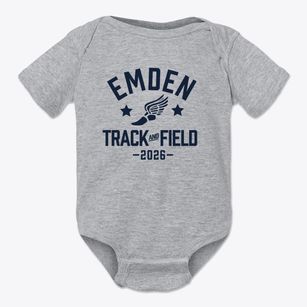 Emden Elementary School Track and Field Baby Onesie