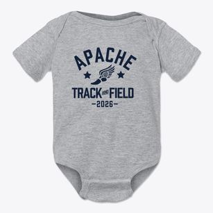 Apache Middle School Track and Field Baby Onesie