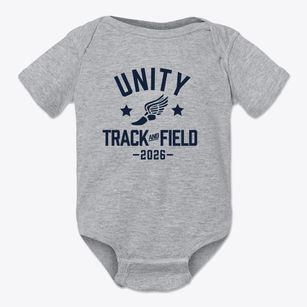 Unity Christian School Track and Field Baby Onesie