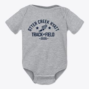 Otter Creek Hyatt Elementary School Track and Field Baby Onesie