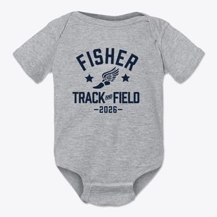 Fisher Elementary School Track and Field Baby Onesie