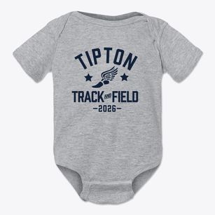 Tipton Bible Church School Track and Field Baby Onesie
