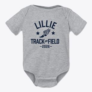 Lillie Middle School Track and Field Baby Onesie