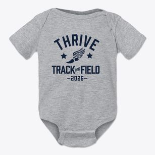 Thrive Academy Track and Field Baby Onesie