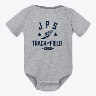 J P S Kindergarten Center Track and Field Baby Onesie