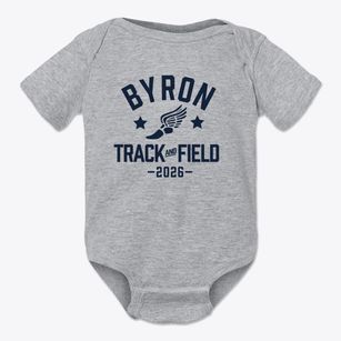 Byron Middle School Track and Field Baby Onesie