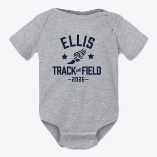 Ellis Elementary School Track and Field Baby Onesie