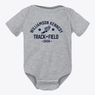 Williamson Kennedy Elementary School Track and Field Baby Onesie