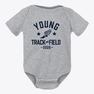 Young Elementary School Track and Field Baby Onesie
