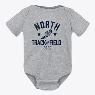 North Elementary School Track and Field Baby Onesie
