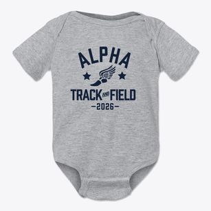 Alpha Academy Track and Field Baby Onesie