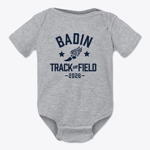 Badin Elementary School Track and Field Baby Onesie