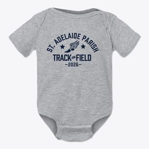 St Adelaide Parish Track and Field Baby Onesie