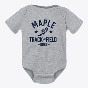 Maple Elementary School Track and Field Baby Onesie