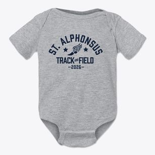 St Alphonsus Parish Track and Field Baby Onesie