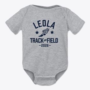 Leola Elementary School Track and Field Baby Onesie