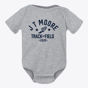 J T Moore Middle School Track and Field Baby Onesie
