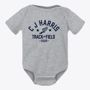 C J Harris Elementary School Track and Field Baby Onesie