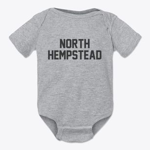 North Hempstead New York Classic Block Baby Onesie