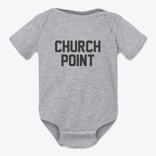 Church Point Louisiana Classic Block Baby Onesie