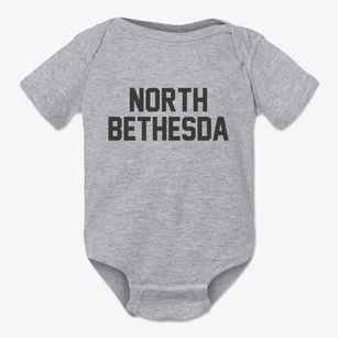 North Bethesda Maryland Classic Block Baby Onesie