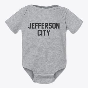 Jefferson City Missouri Classic Block Baby Onesie