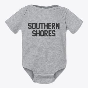 Southern Shores North Carolina Classic Block Baby Onesie