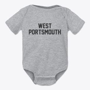 West Portsmouth Ohio Classic Block Baby Onesie