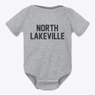 North Lakeville Massachusetts Classic Block Baby Onesie