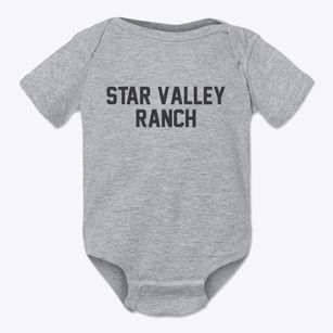 Star Valley Ranch Wyoming Classic Block Baby Onesie