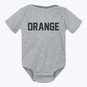 Orange New York Classic Block Baby Onesie