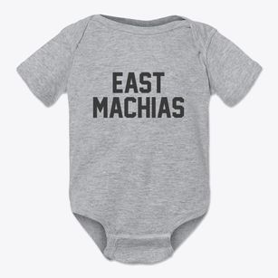 East Machias Maine Classic Block Baby Onesie