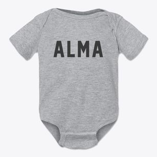 Alma Nebraska Classic Block Baby Onesie