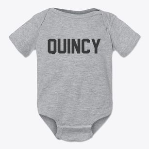 Quincy Wisconsin Classic Block Baby Onesie
