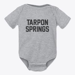 Tarpon Springs Florida Classic Block Baby Onesie