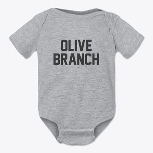 Olive Branch Illinois Classic Block Baby Onesie