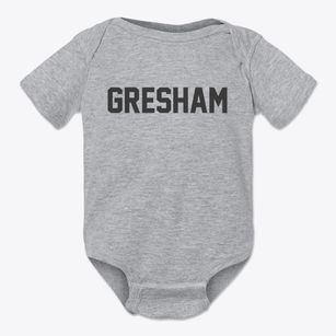 Gresham Wisconsin Classic Block Baby Onesie