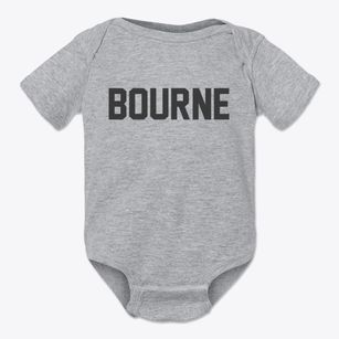 Bourne Massachusetts Classic Block Baby Onesie