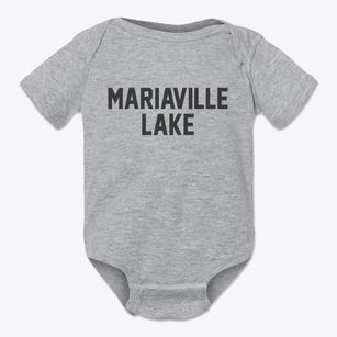 Mariaville Lake New York Classic Block Baby Onesie