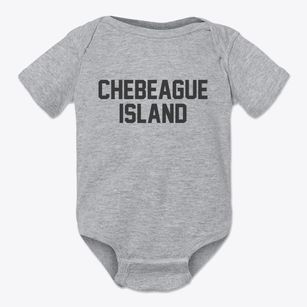 Chebeague Island Maine Classic Block Baby Onesie